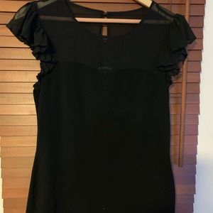 Express Large Black Short Sleeve Dress Top